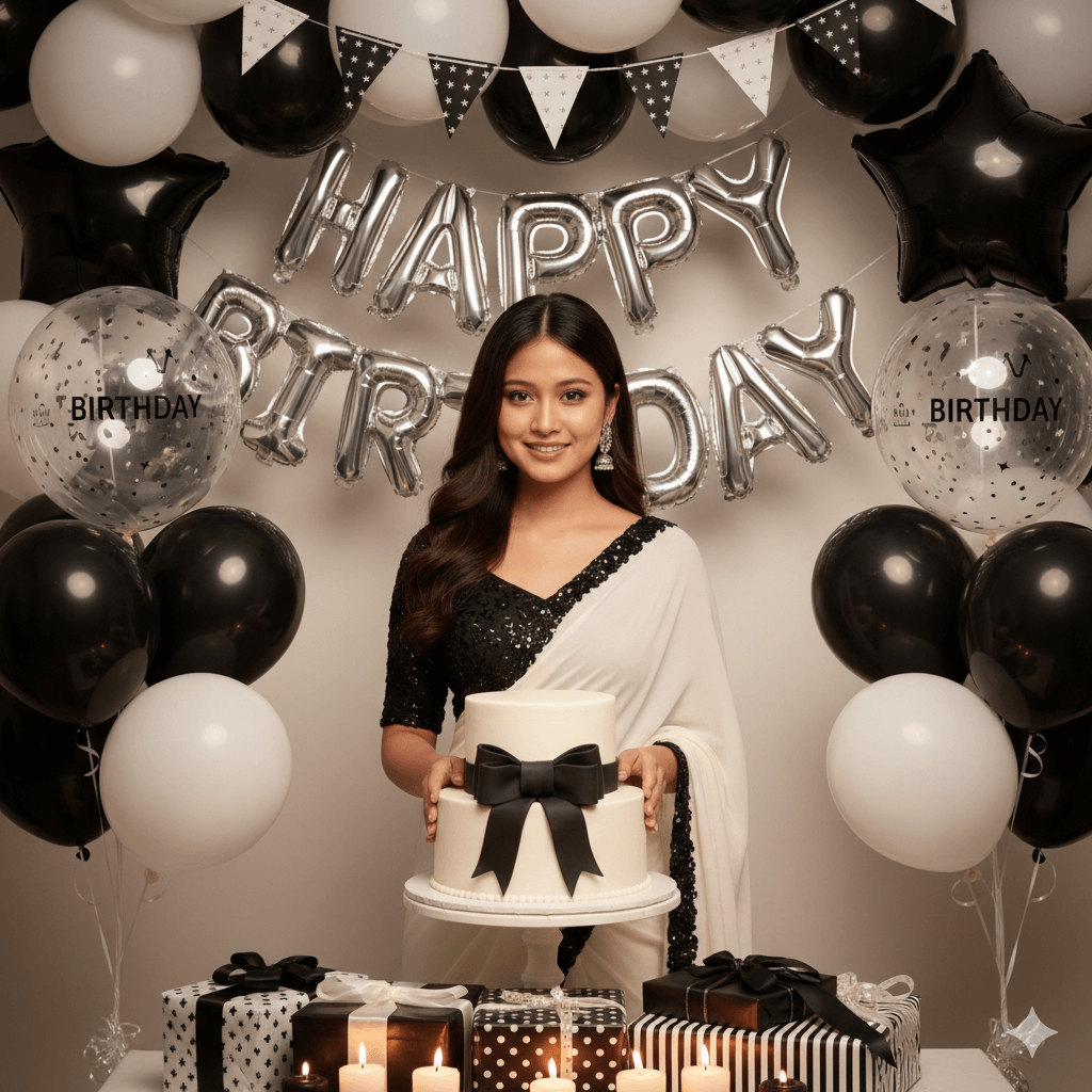 Birthday Girl in a Saree