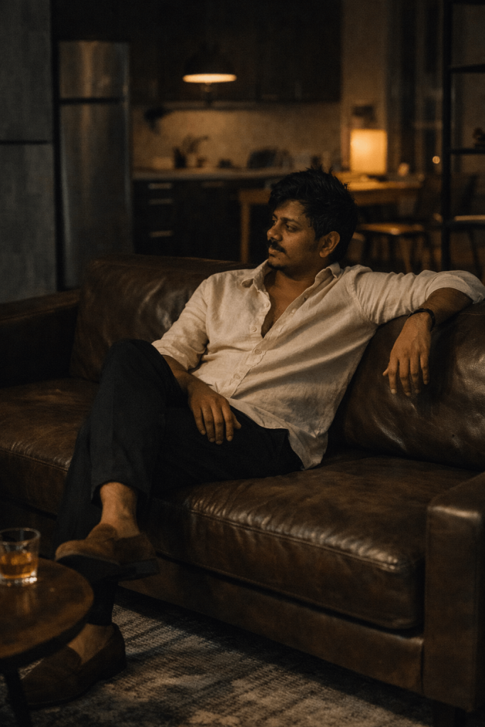 Casual Shot in a Dim Light Living Room