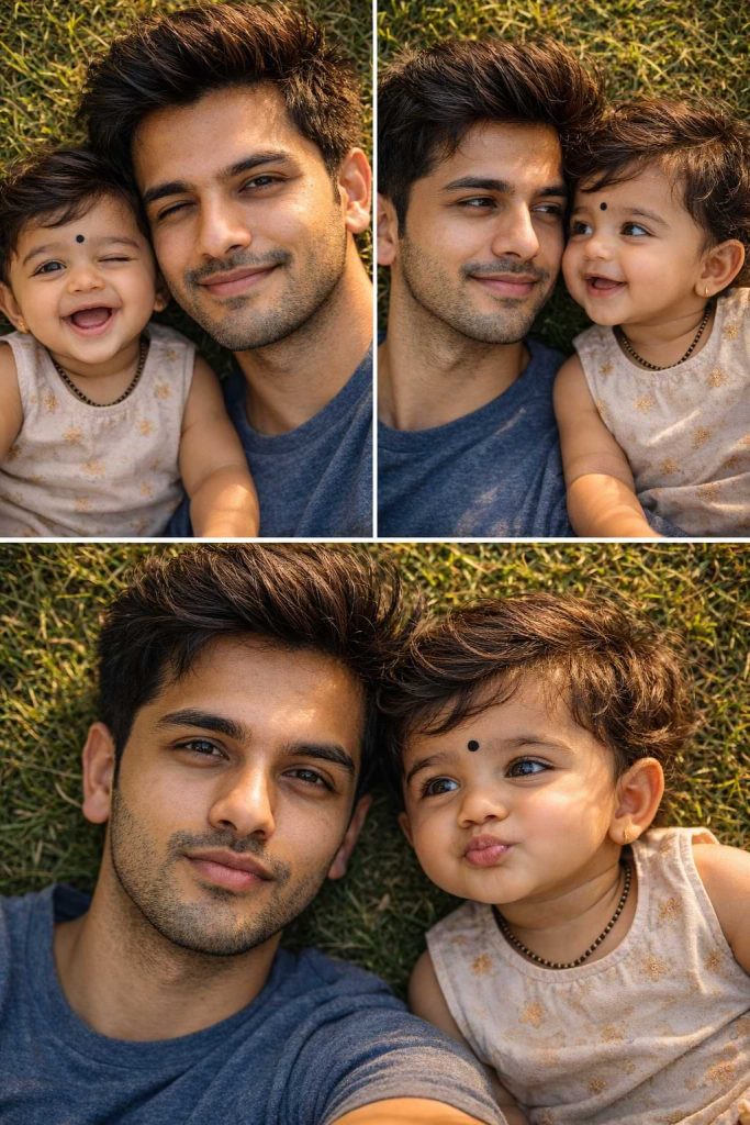 Father and Baby Selfie AI Prompt (1)