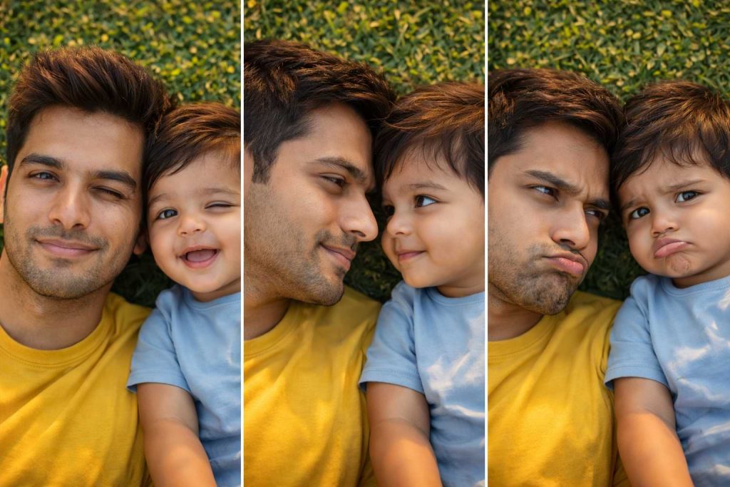 Father and Baby Selfie AI Prompt (2)