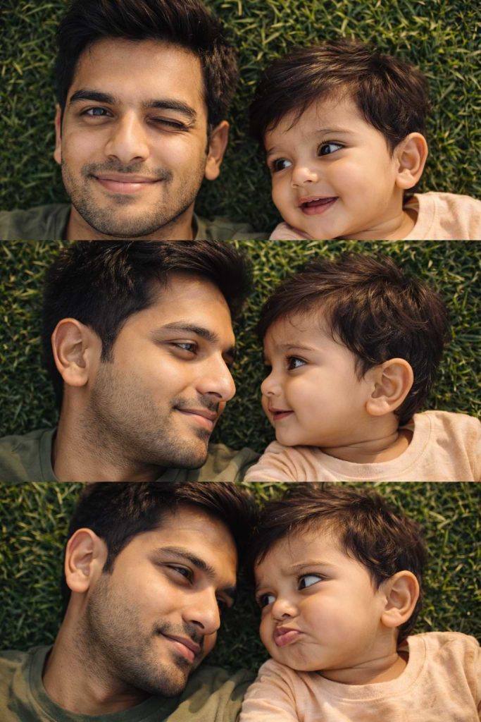 Father and Baby Selfie AI Prompt (3)
