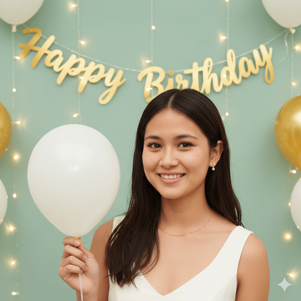 Girl Celebrating Birthday