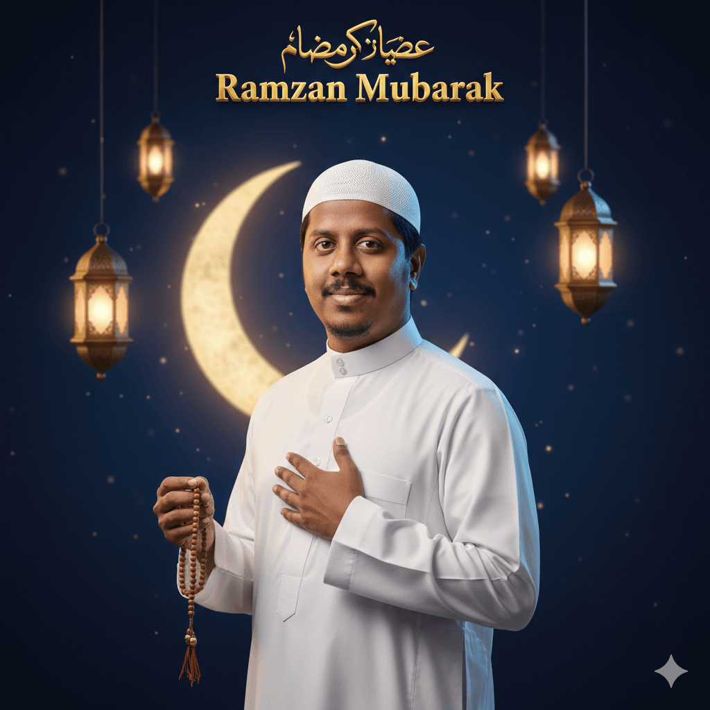 Happy Ramadhan Poster Prompt