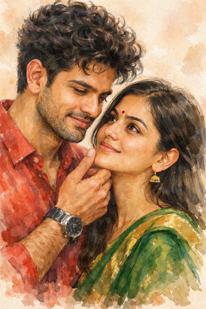 Traditional Hand Painting Couple Prompt (1)