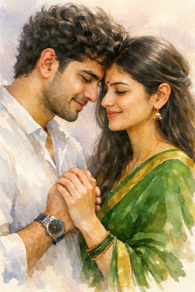 Traditional Hand Painting Couple Prompt (3)