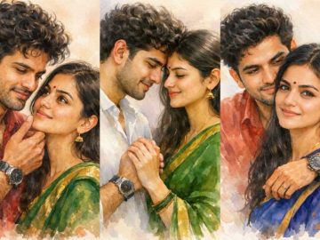 Traditional Hand Painting Couple Prompt