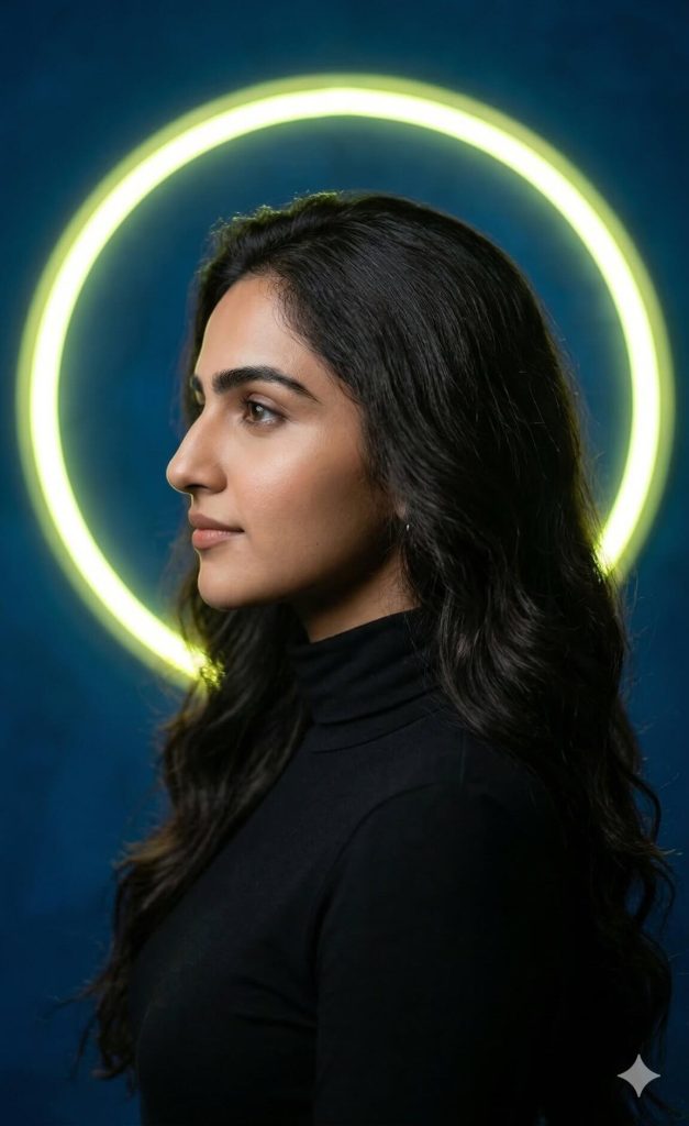 Neon ring-light portrait ai prompt (6)