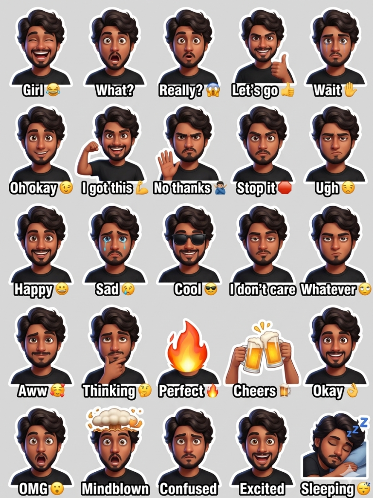 Pixar-Style Personalized Sticker AI Prompts 