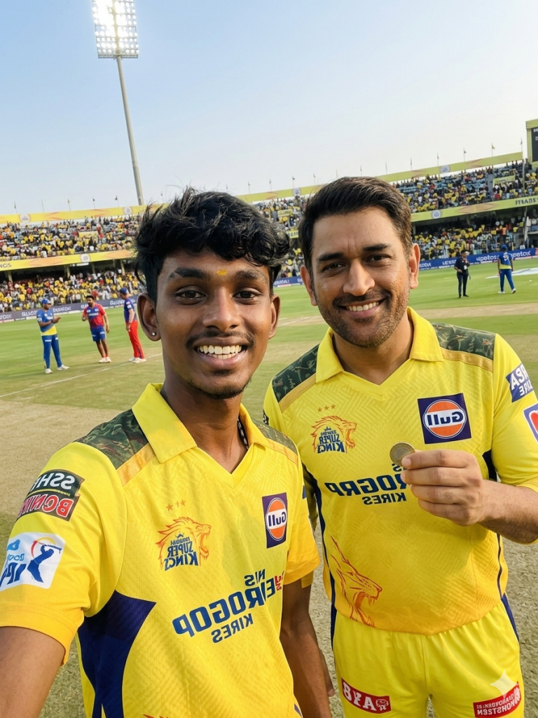  Selfie with MS Dhoni 