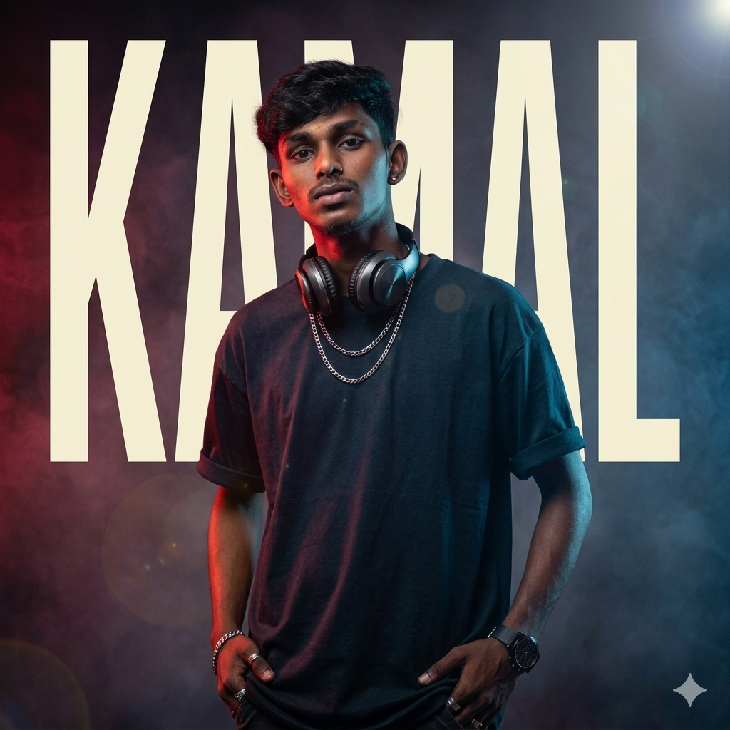Tamil Rapper - Custom Name Background AI Portraits