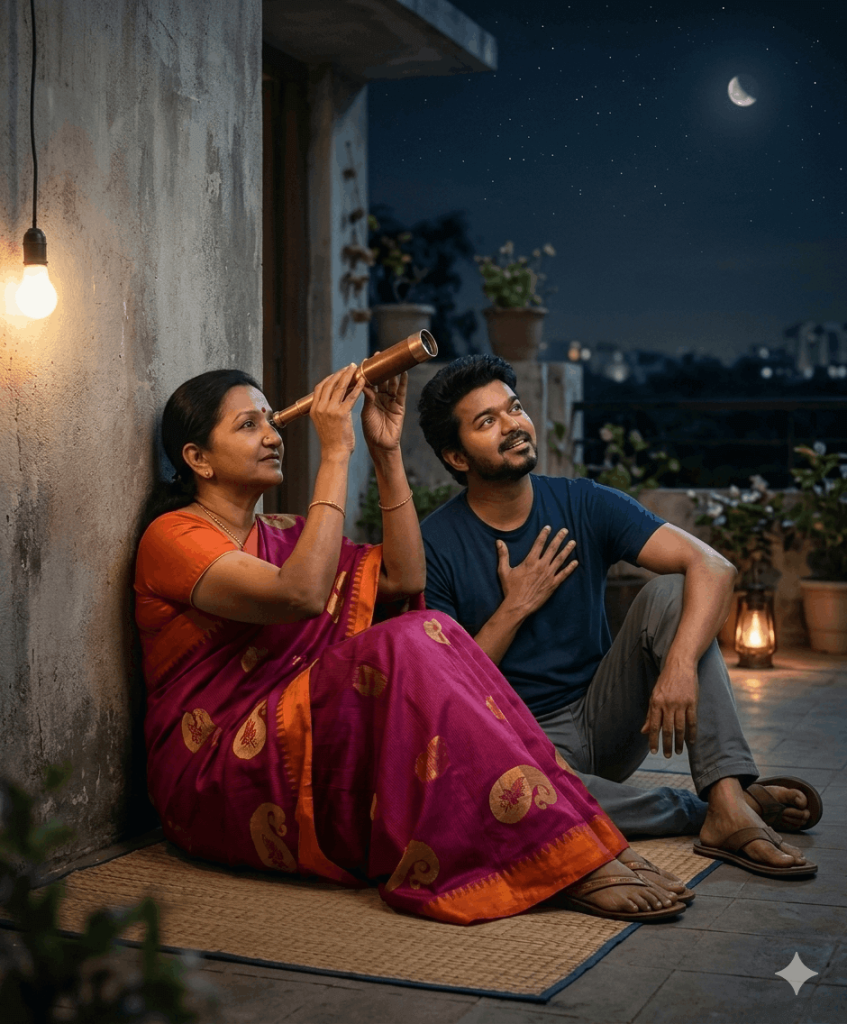 Beautiful moment of mother and son