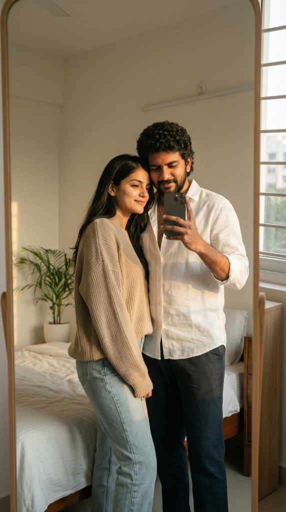 Couple Mirror Selfie