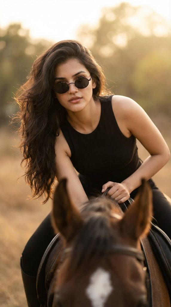 Aesthetic Portrait on horse