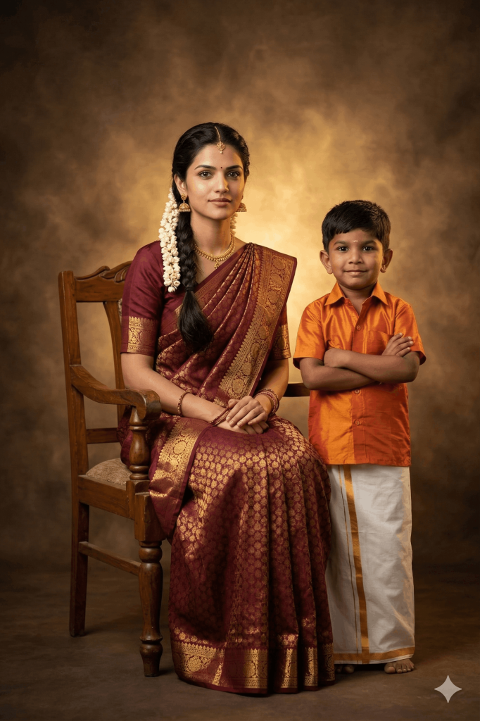 Mom and Son Traditional Look
