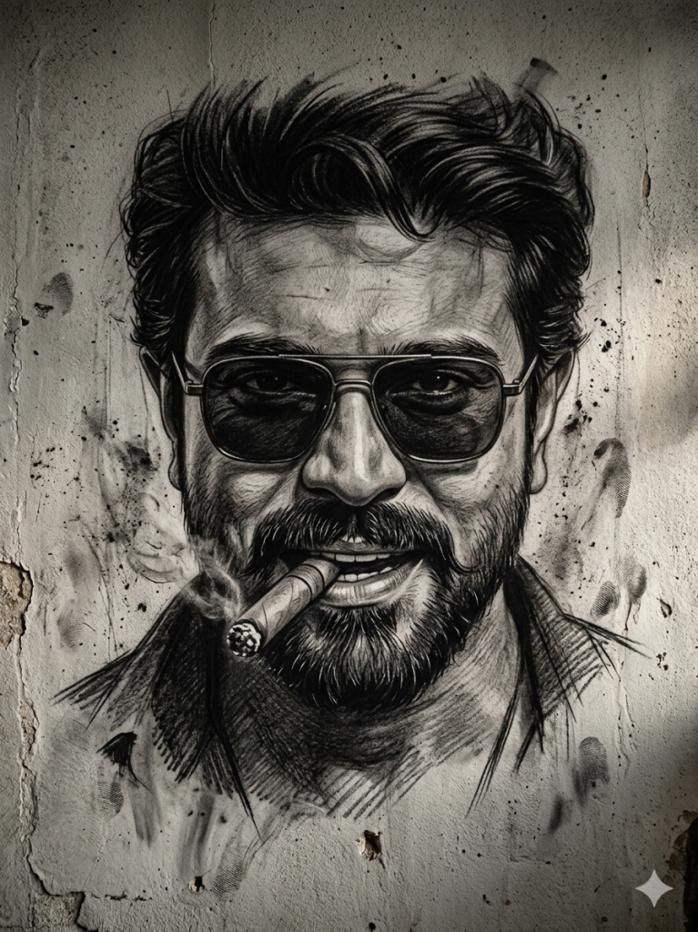 Charcoal Sketch - Ramcharan 