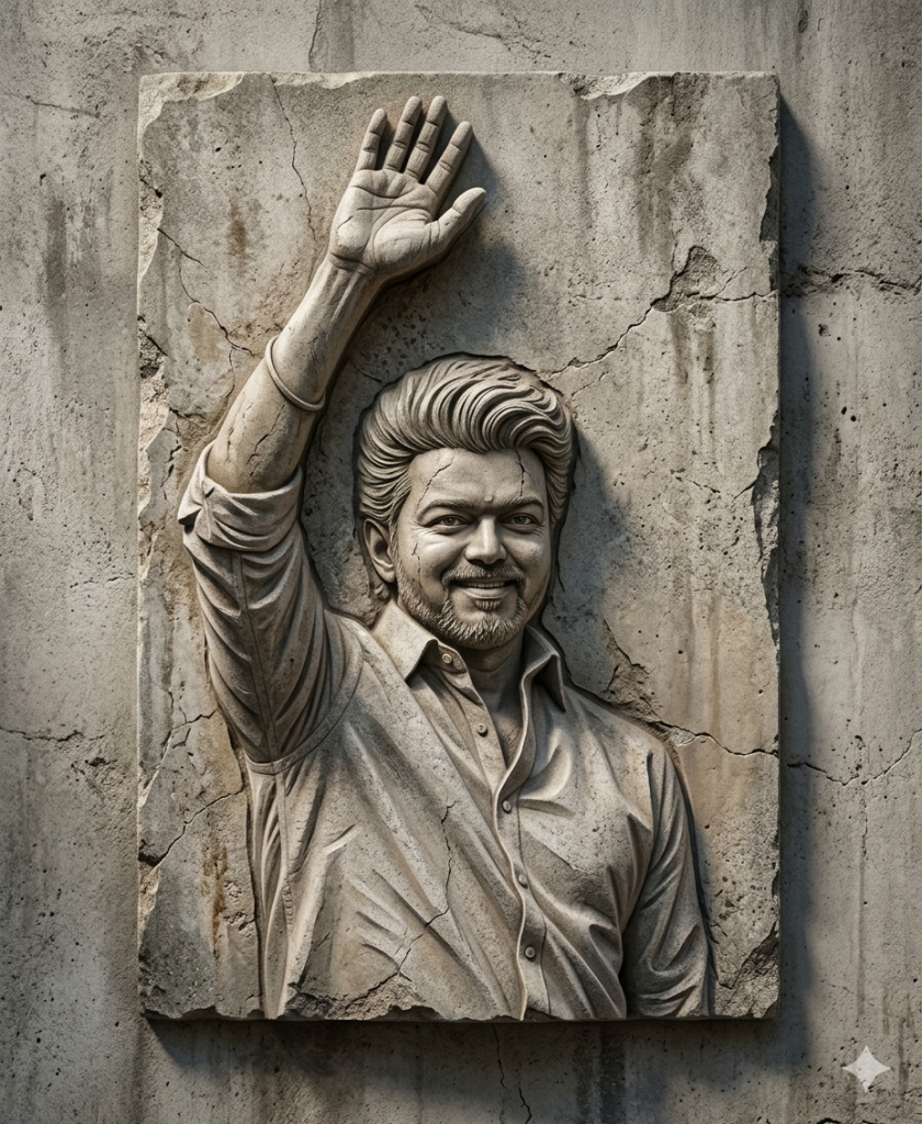 Stone Carving Style - Thalapathy Vijay 