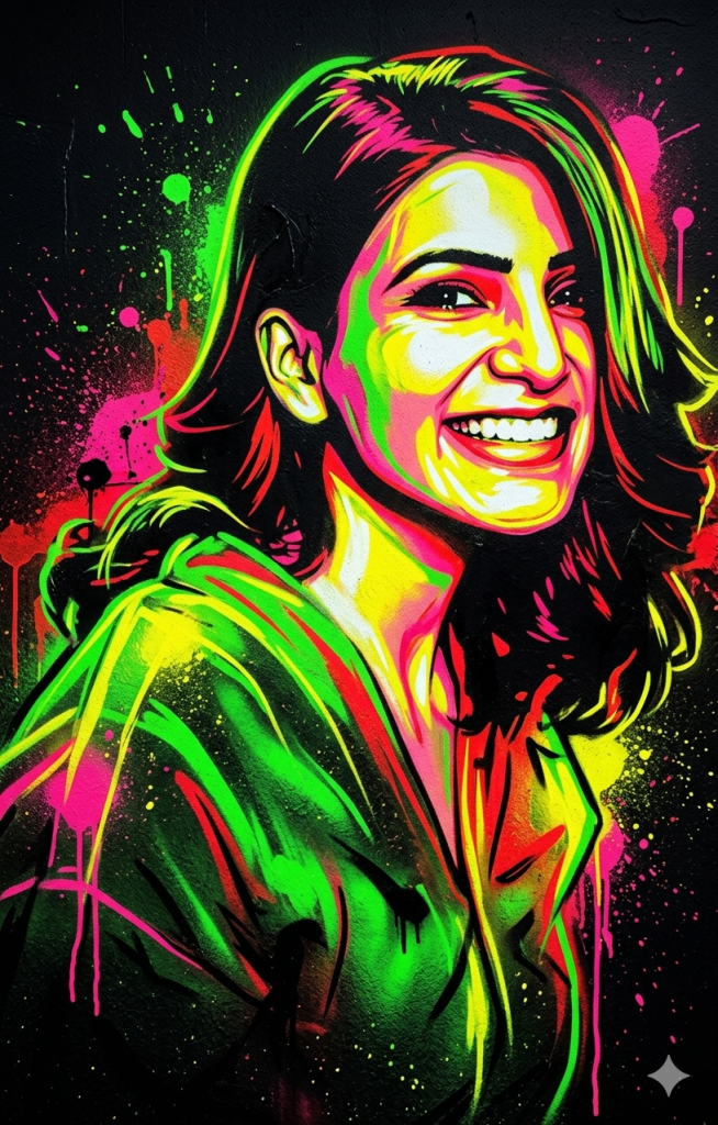 Neon Cyberpunk Portrait - Samantha
