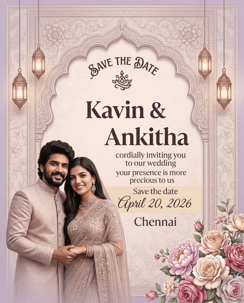 Royal Mughal-Themed Wedding Invitation