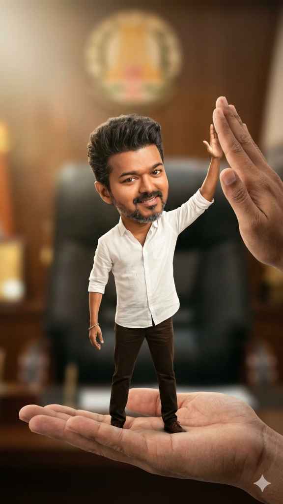 Big Head Miniature Portrait Prompts - CM of Tamilnadu