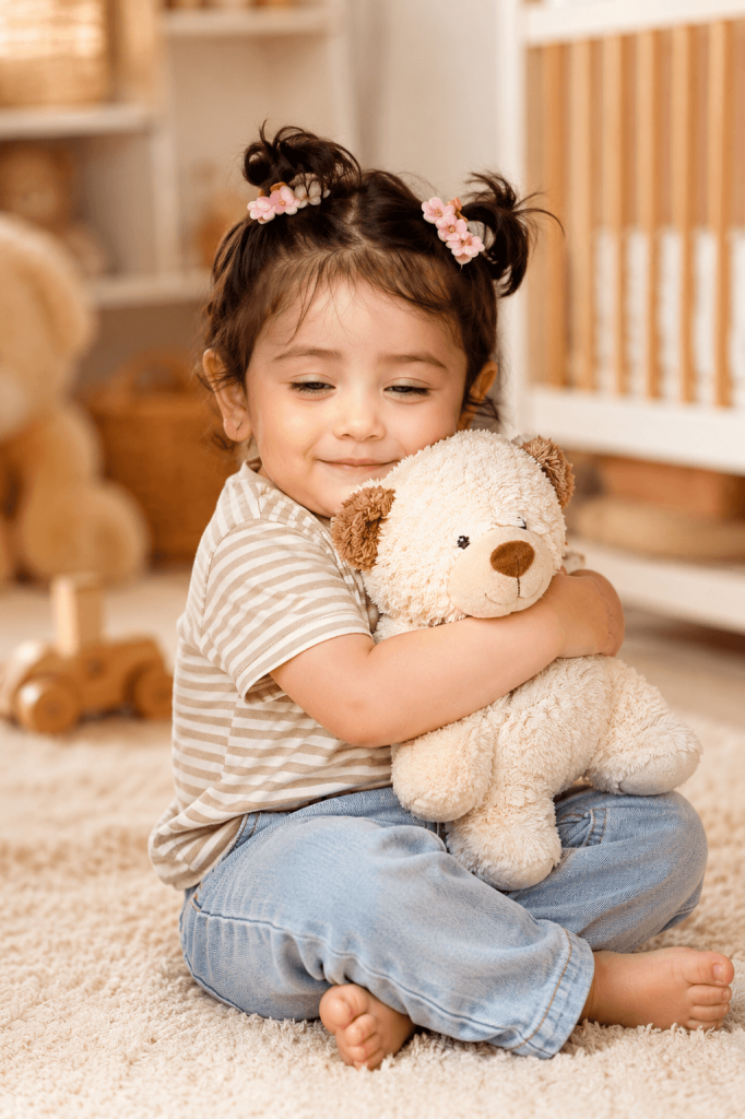 Baby with teddy