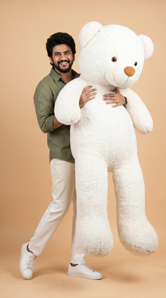 Boy with gaint teddy
