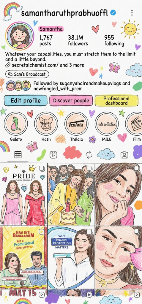Crayon Doodle Instagram Profile Prompt