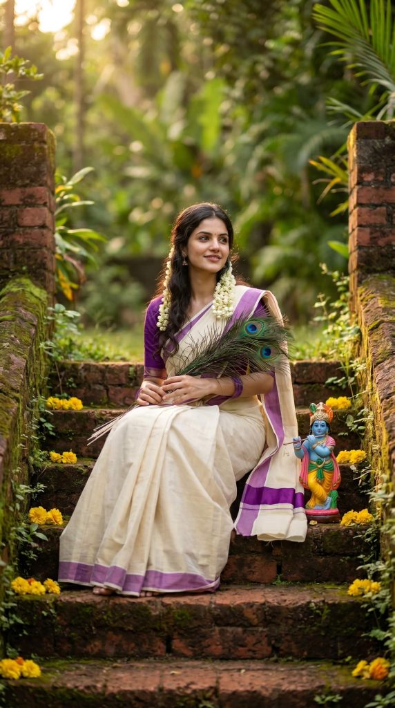 Girl in a Kerala saree