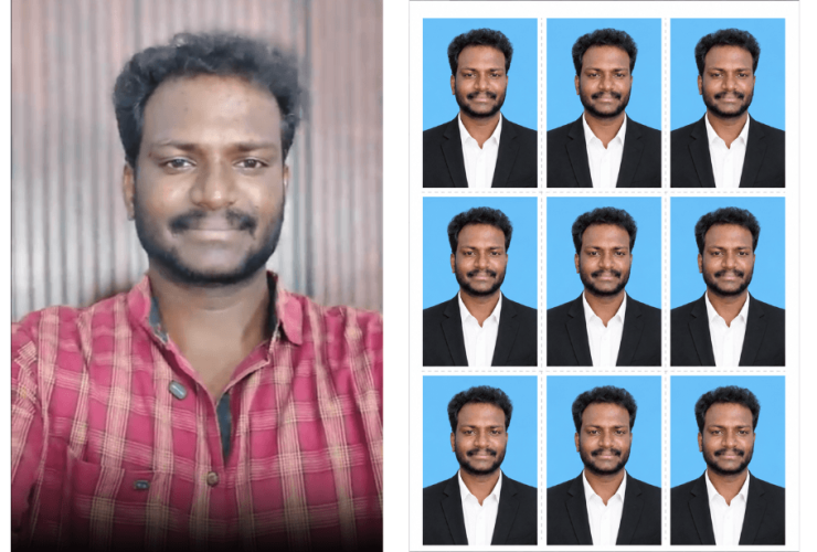 Normal Photo to Passport Photo