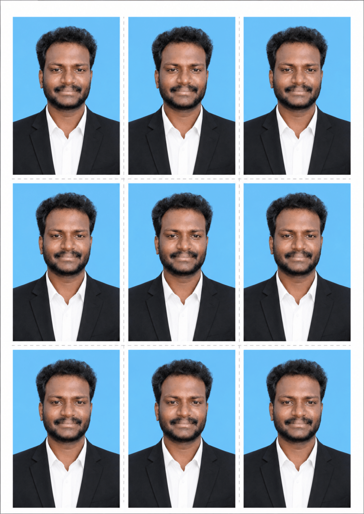 Passport Photo Grid