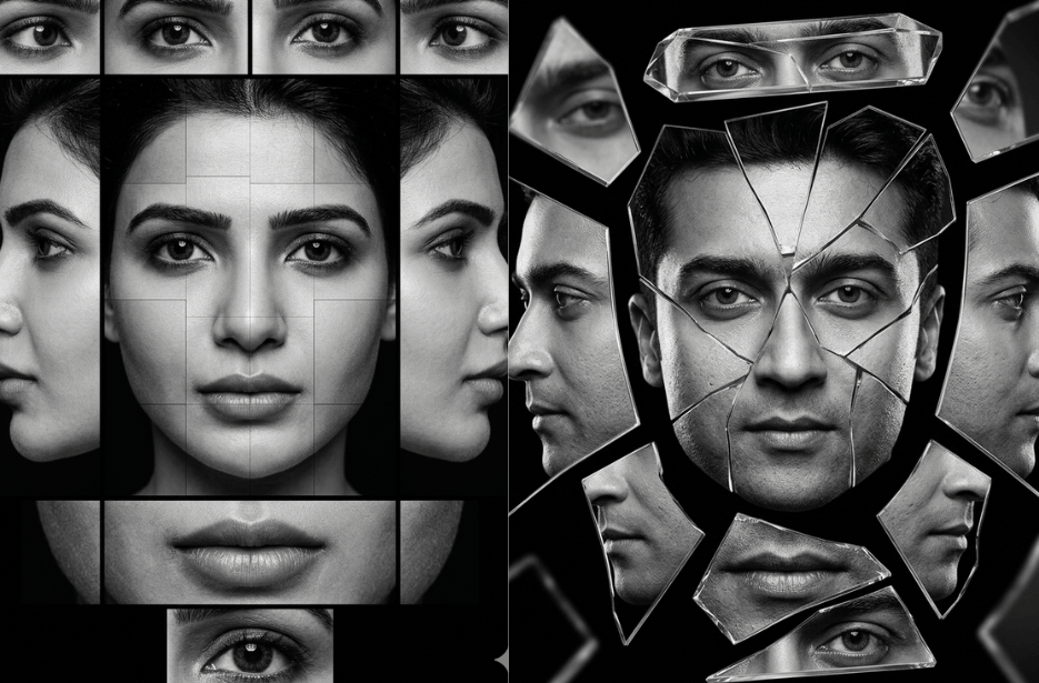 geometric human face AI prompts