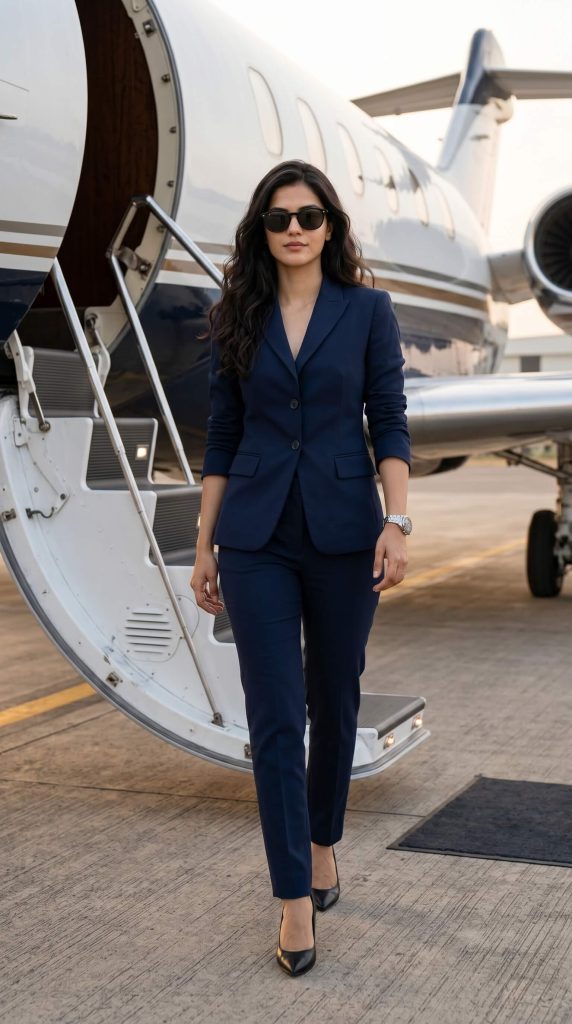 CEO from her private jet
