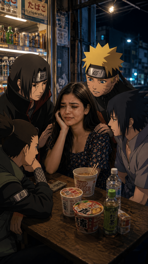 Sitting with Anime Characters