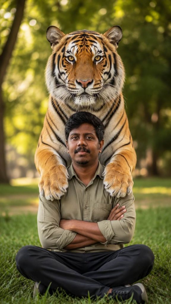 Tiger on Shoulder Prompt