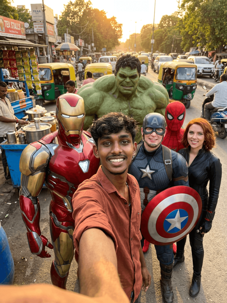 Selfie with Marvel Heroes (1)