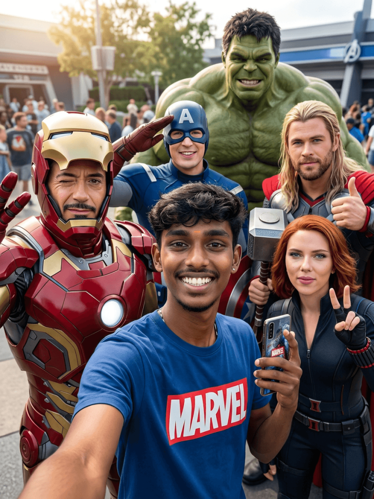 Selfie with Marvel Heroes (2)
