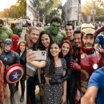 Selfie with Marvel Heroes (4)